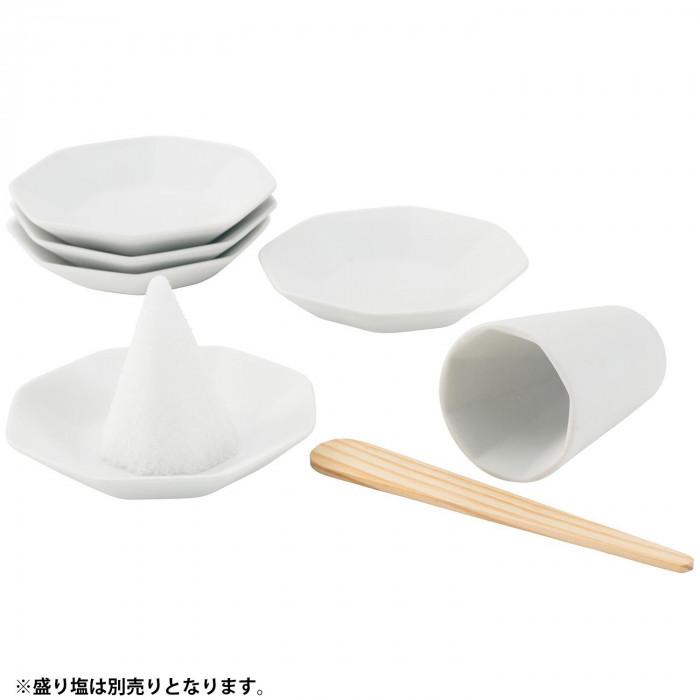 神棚の里 神棚 盛塩 お清め 八角盛り塩用セット 大 陶器製 八角皿5枚