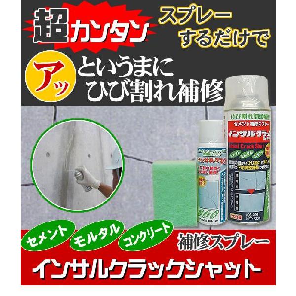 コンクリート セメント ひび割れ インサル クラックシャット 補修スプレー 中性化 凍結融解 簡単 補修スプレー ブロック劣化防止 劣化防止 ひび割れ 防止｜profit｜02