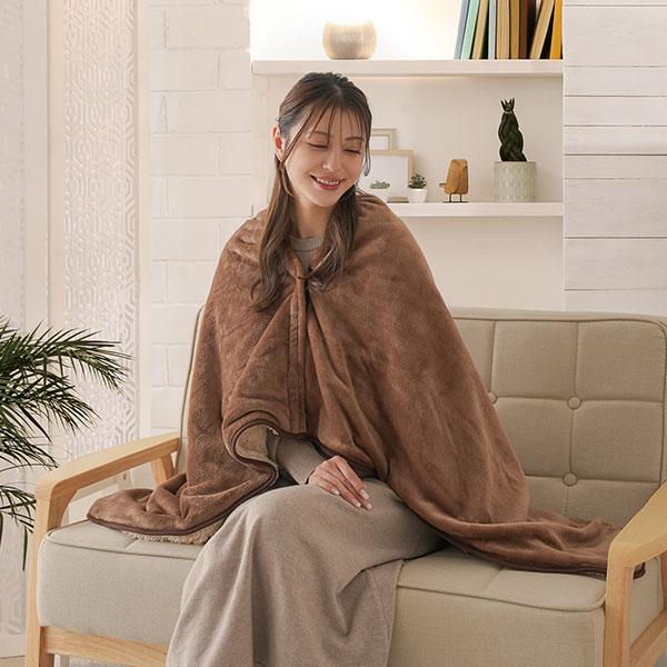 ひざ掛け ポンチョ 腰巻きスカート ロング HOTαアルミ入り腰巻き