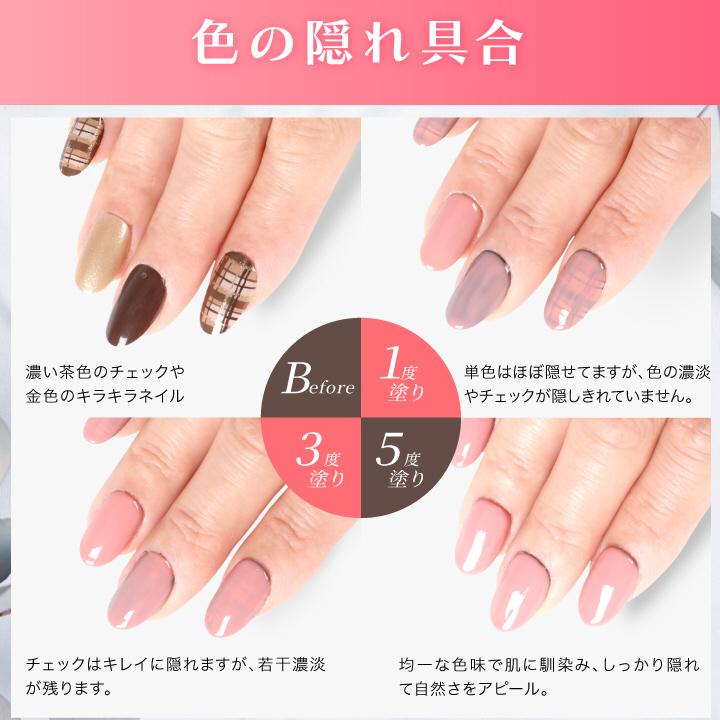 速乾 簡単オフ ネイルカバー カモフラネイルavenue ピュアピンク