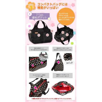Hanna Hula(ハンナフラ) マザーズバッグ 2WAYマシュマロトートバッグ ブラック CMO-MM-BKの画像