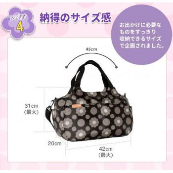 Hanna Hula(ハンナフラ) マザーズバッグ 2WAYマシュマロトートバッグ クッキーフラワーカフェ CMO-MM-CFL01の画像