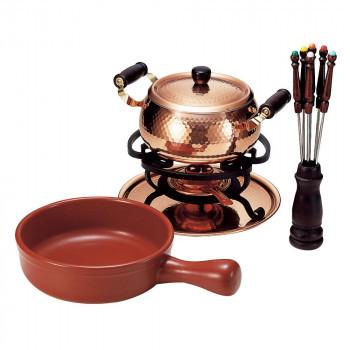 COPPER100　チーズ＆オイルフォンデュセット　20cm/18cm　S-726W 爆買