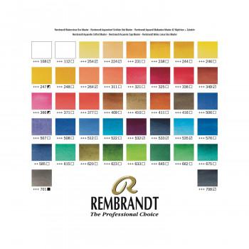 レンブラント固形水彩 マスターボックス42色セット T0584-0012 410898の画像