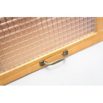 天然木桐材の軽量木製Showcase  W40H35cm ライトブラウン CFB-402535LB　CFB-402535LB
