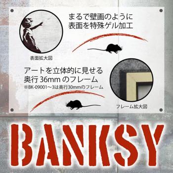 アートフレーム バンクシー 「花を持ってたたずむ男」 BK-09002_3