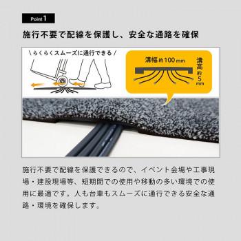 (クリーンテックス) ケーブルマット ブラック/パール 30×200cm 爆買_1