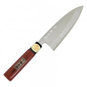 日本製 堺源吉作 カスミ出刃包丁150mm 根来塗柄 : プロフィット - 通販 
