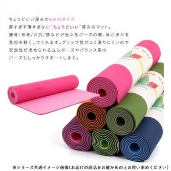 ヨガマット 6mm tpe 収納ケース付き ブルー : プロフィット - 通販