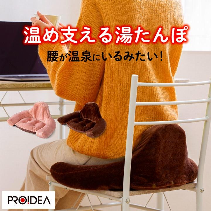 湯たんぽ 冷え対策 クッション あったか腰サポ湯たんぽ 温活 座椅子 腰