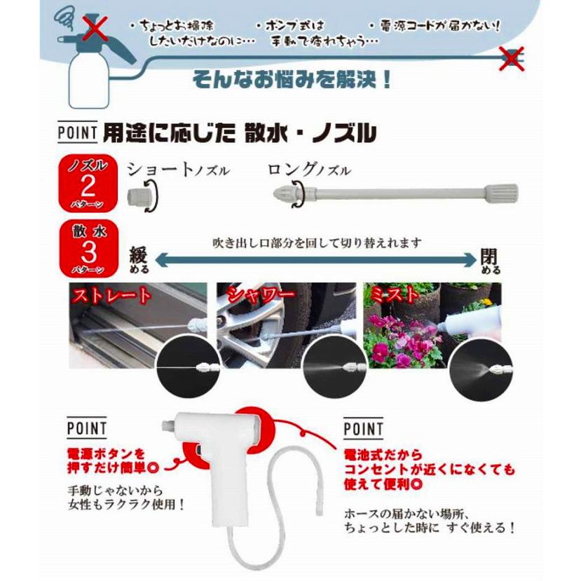電動噴霧器 噴霧機 掃除 霧状 電動ペットボトルスプレー 園芸 洗車