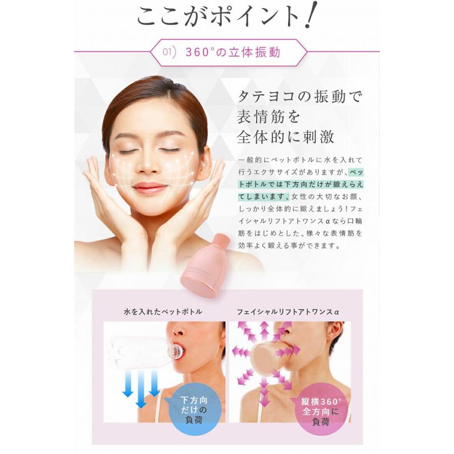 表情筋 口角 小顔 ほうれい線 フェイシャルリフト アトワンスα