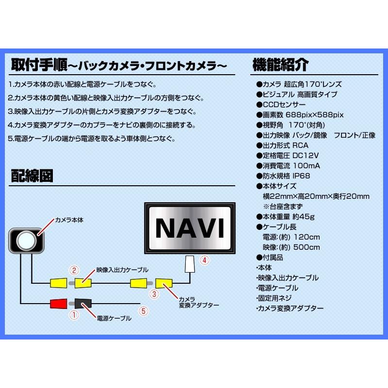 ALPINE（アルパイン） ナビ 対応 フロントカメラ + サイドカメラ +