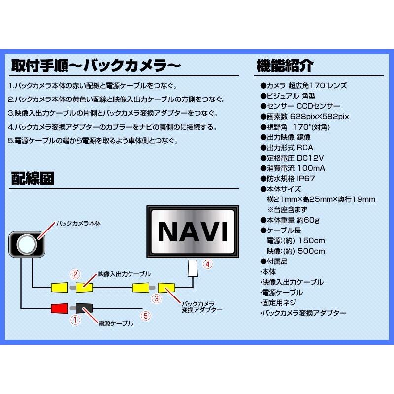 カロッツェリア ナビ 対応 フロントカメラ + バックカメラ set 後付け