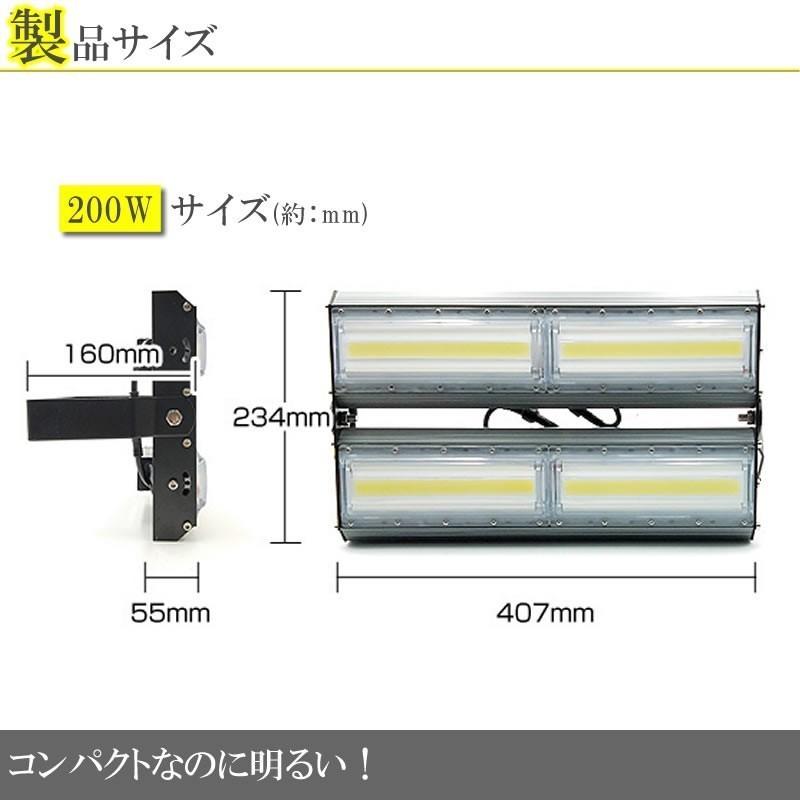 LEDライト　LED投光器　200W　LEDライト　LED　広角240度　27000LM　防水　昼光色　ハイパワー　10個　高出力