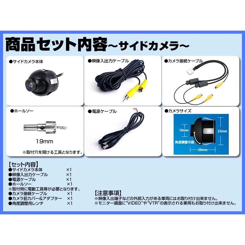 三菱 ミツビシ ナビ 対応 フロントカメラ + サイドカメラ バック