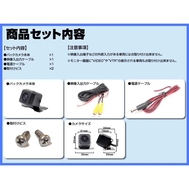 カロッツェリアナビ AVIC-RZ102 対応 バックカメラ 後付け ND-BC8 ND 