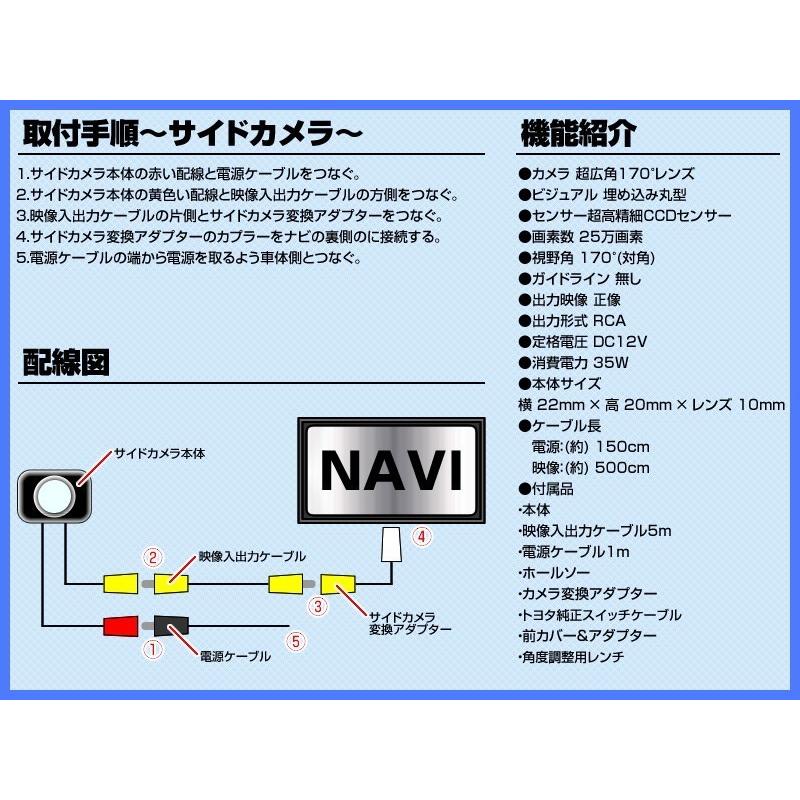 トヨタ（TOYOTA） トヨタ純正 ナビ 対応 フロントカメラ + サイド