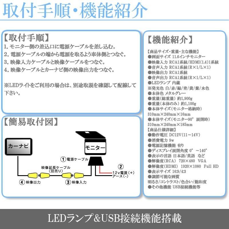 フリップダウンモニター 11.6インチ 送料無料 : total shop 志 - 通販
