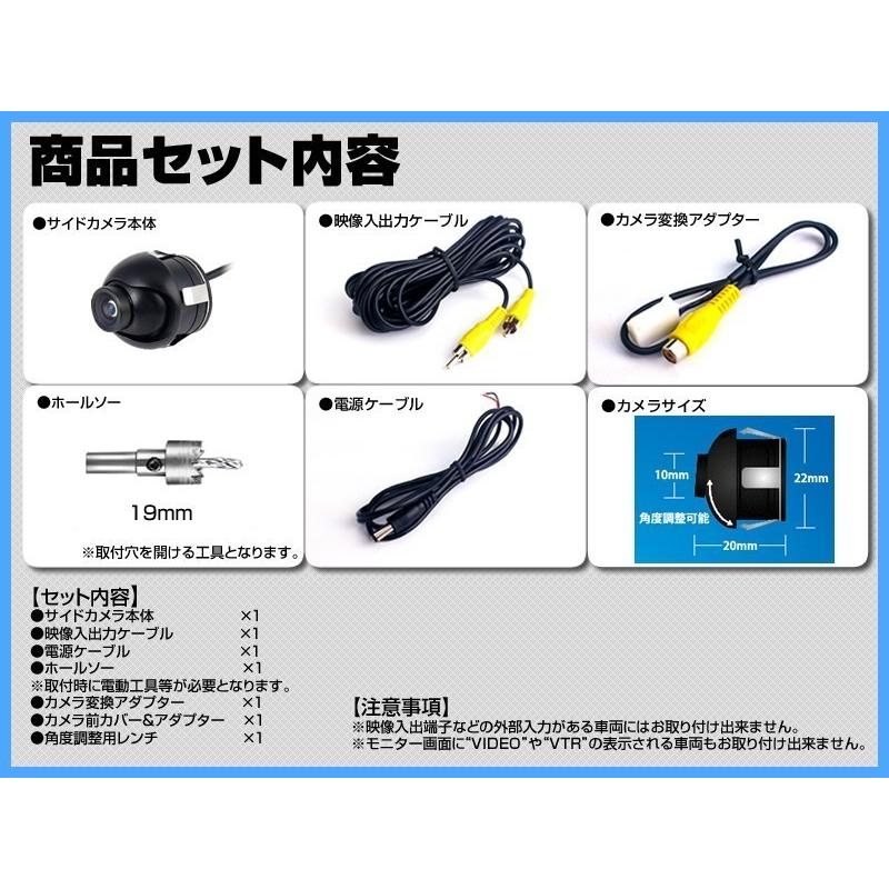 サイドカメラ ホンダ（HONDA） ホンダ純正 ナビ 対応 サイドカメラ 後付け 広角170