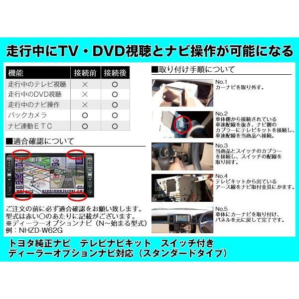 トヨタ純正ナビ用 走行中TV視聴＆ナビ操作可能にするキット/テレビナビ 