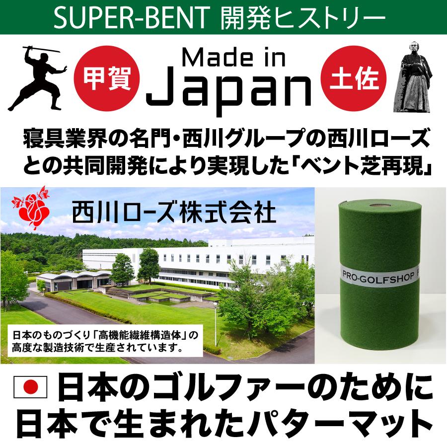 日本製 パターマット工房 45cm×3m SUPER-BENTパターマット 距離感マスターカップ付き｜progolf｜16