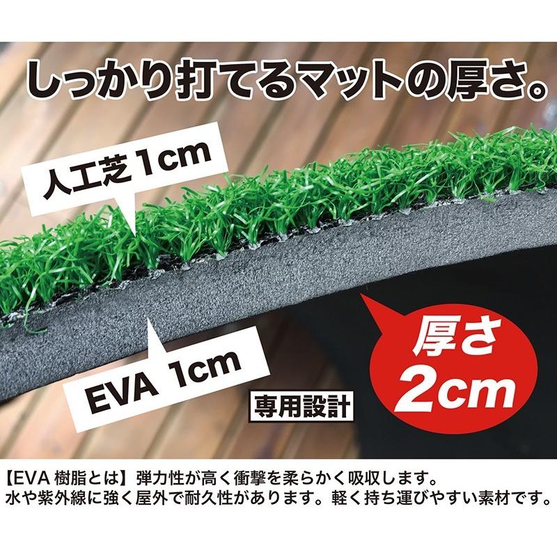 左打ちの方に！ BIGドライビングマット150cm×100cm 左右両用モデル ゴムティー付 爆買_3