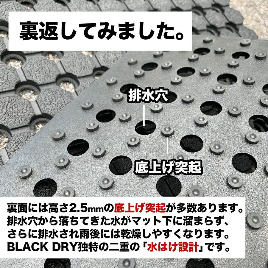 スタッドレスマット 防滑・水はけゴムマット BLACK DRY ブラックドライ