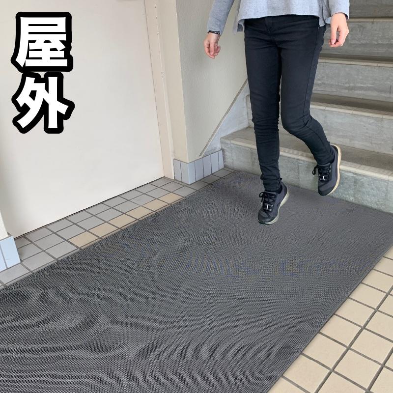 スタッドレスマット お風呂の滑り止めマットグレー 90cm×80cm 2枚同梱