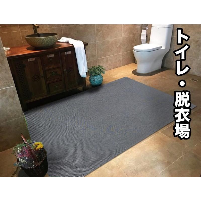 お風呂の滑り止めマット 90cm×1m 1枚入り グレー 高規格 6mm厚 安全用 浴場 温泉 転倒防止 ノンスリップ 介護 すべりどめマット シート PVC ゴムマット｜progolf｜18