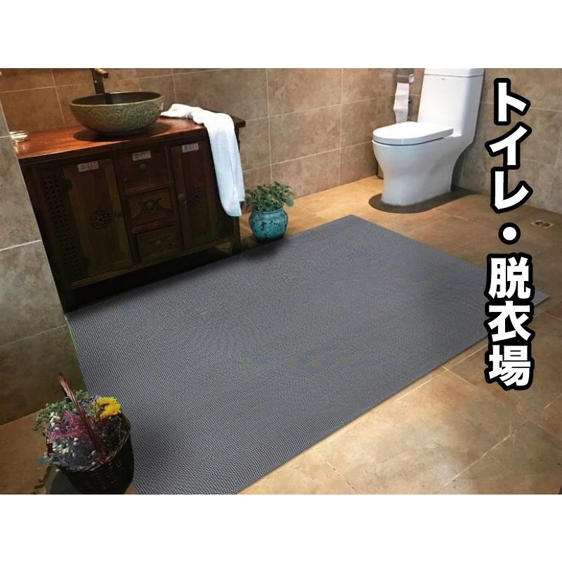 スタッドレスマット お風呂の滑り止めマット 90cm×2m 1枚入り グレー