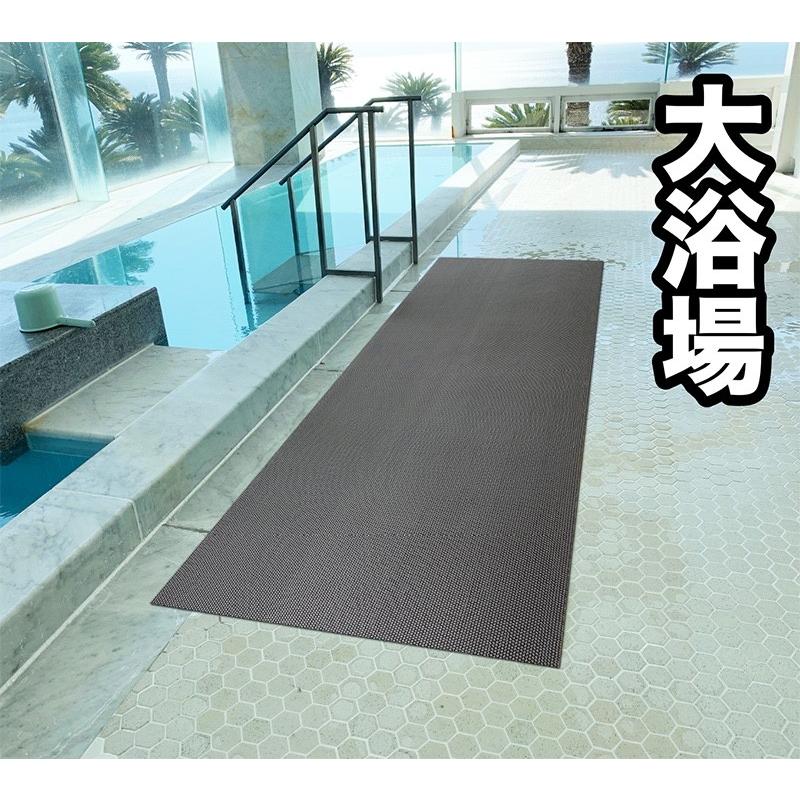 スタッドレスマット お風呂の滑り止めマット 90cm×2m 1枚入り グレー