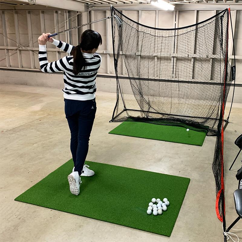 2022年新モデル ゴルフマット スタンスマット 150cm PGSプレミアムマットIII 第三世代ボリューム芝搭載 ラフ芝マット＆HIYOKOボール＆ゴムティー2個付き 爆買 | パターマット工房 | 06