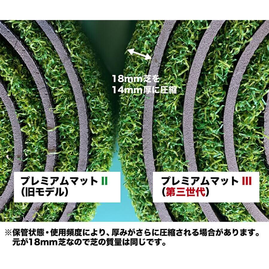 2022年新モデル ゴルフマット スタンスマット 150cm PGSプレミアムマットIII 第三世代ボリューム芝搭載 ラフ芝マット＆HIYOKOボール＆ゴムティー2個付き 爆買 | パターマット工房 | 08