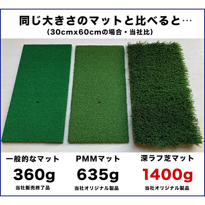 パターマット工房 深ラフ芝 ゴルフ練習マット 中 30cmx60cm 重量