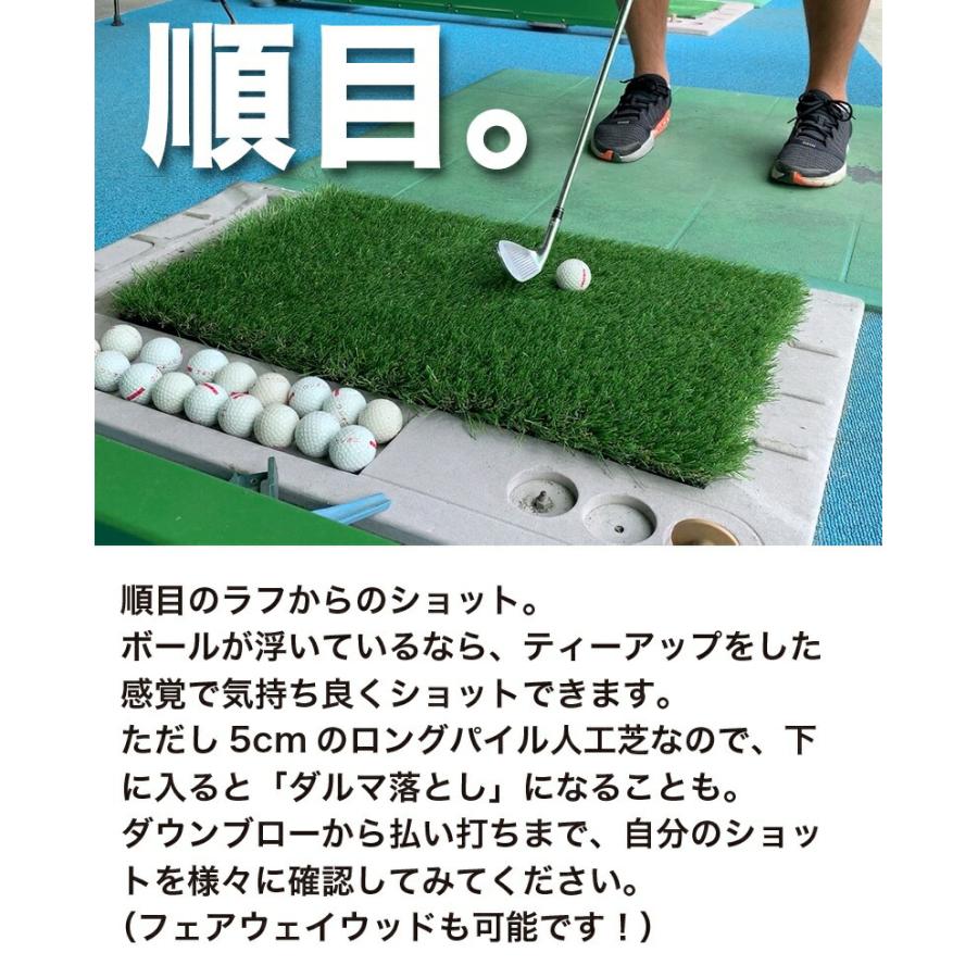 パターマット工房 深ラフ芝 ゴルフ練習マット 中 30cmx60cm 重量 5cmの
