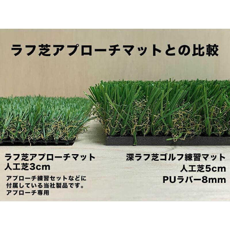 パターマット工房 深ラフ芝 ゴルフ練習マット 中 30cmx60cm 重量 5cmの