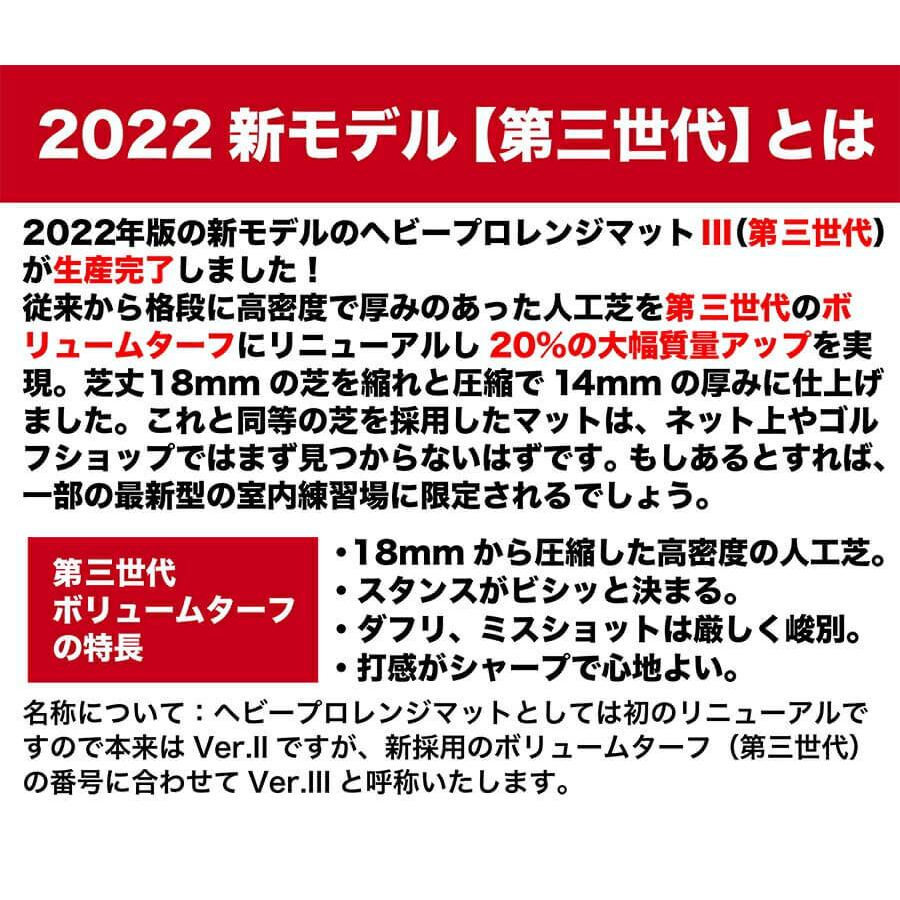 高重量10.5kg・第三世代ボリューム芝 HEAVY PRO RANGE MAT ヘビープロレンジマットIII 150cm×100cm ゴムティー2個 LL&L 付き | パターマット工房 | 07