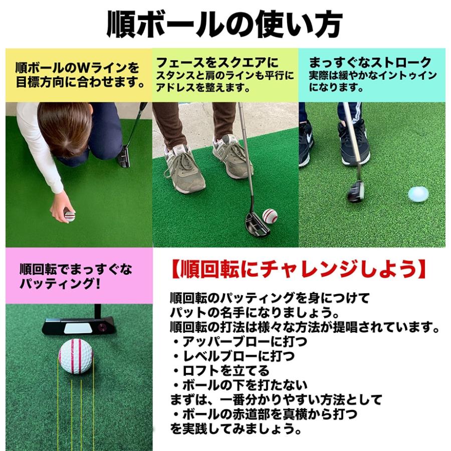 パターマット工房 パット上達練習ボール 順ボール 2個セット 順回転