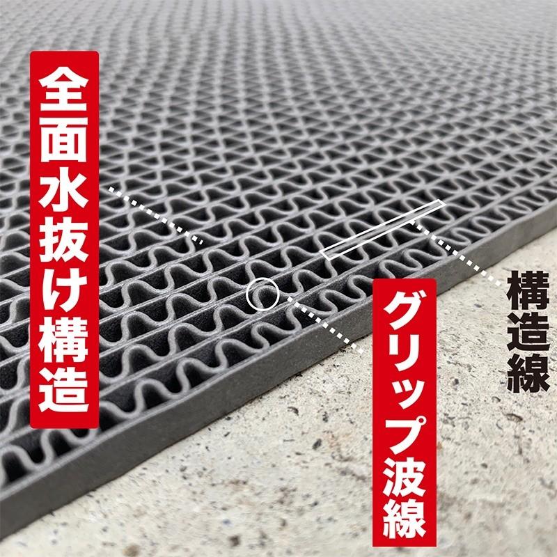 スタッドレスマット 船の滑り止めマット 90cm×2m 1枚入り グレー 高