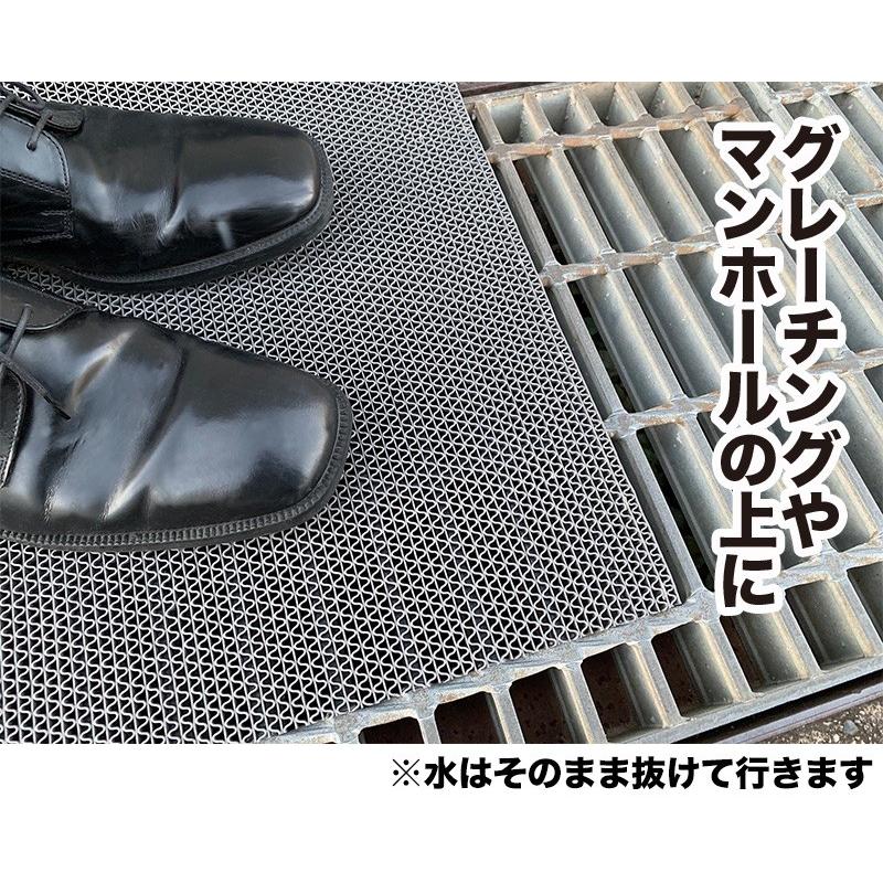 スタッドレスマット 船の滑り止めマット 90cm×6m グレー 原反ロール 高