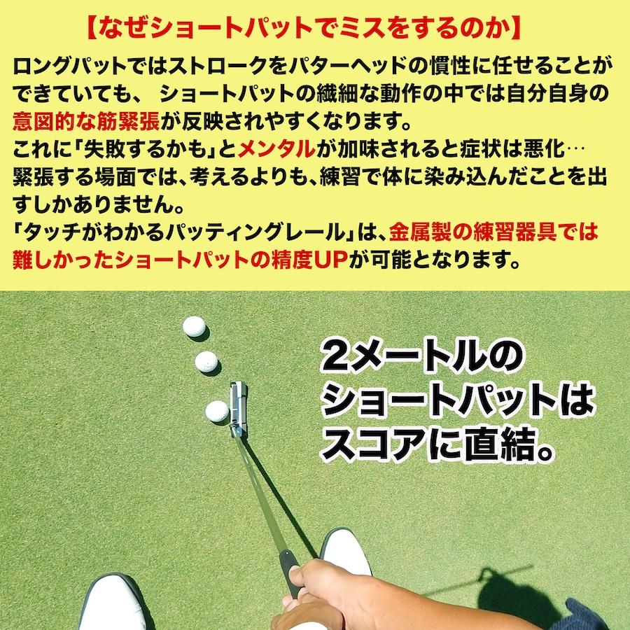 パターマット工房 タッチがわかるパット練習レール 7cm×200cm 高速