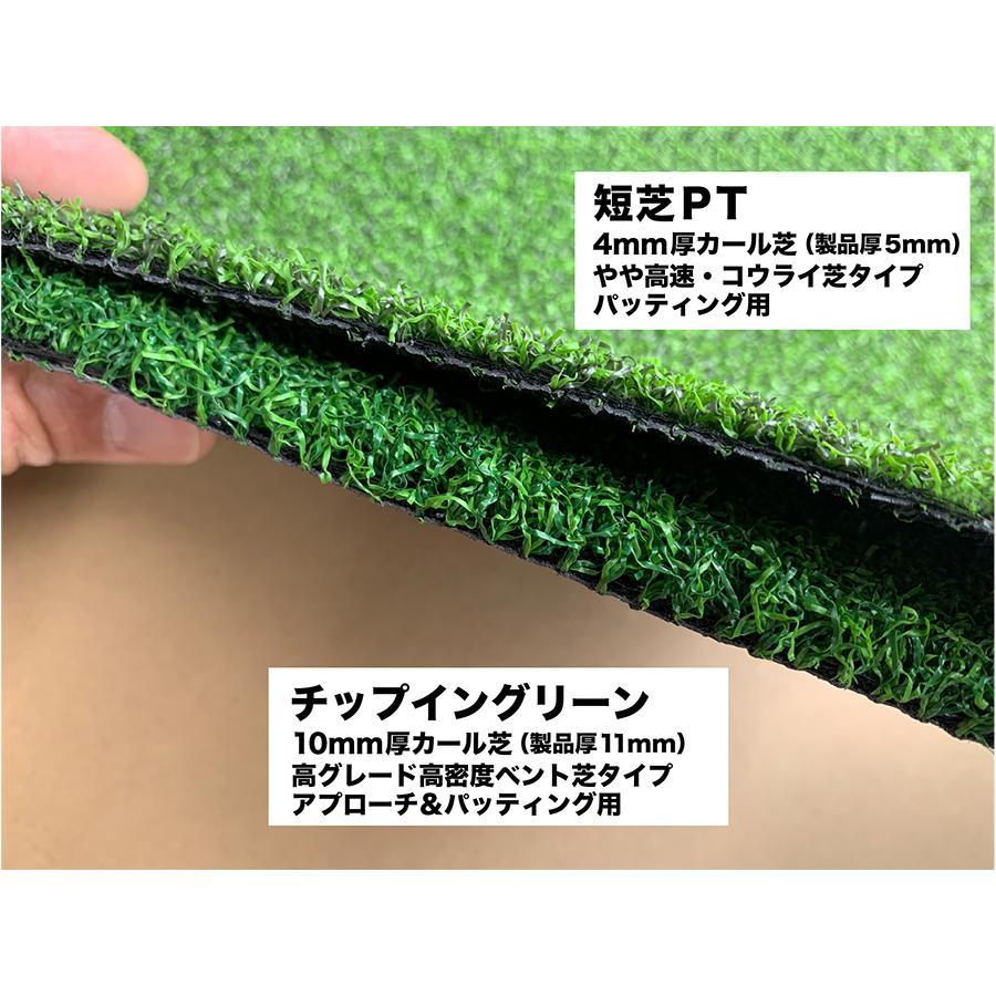 ゴルフ専用人工芝2種生地サンプル チップイングリーン＆短芝PT 2種 郵送 爆買 |  | 01