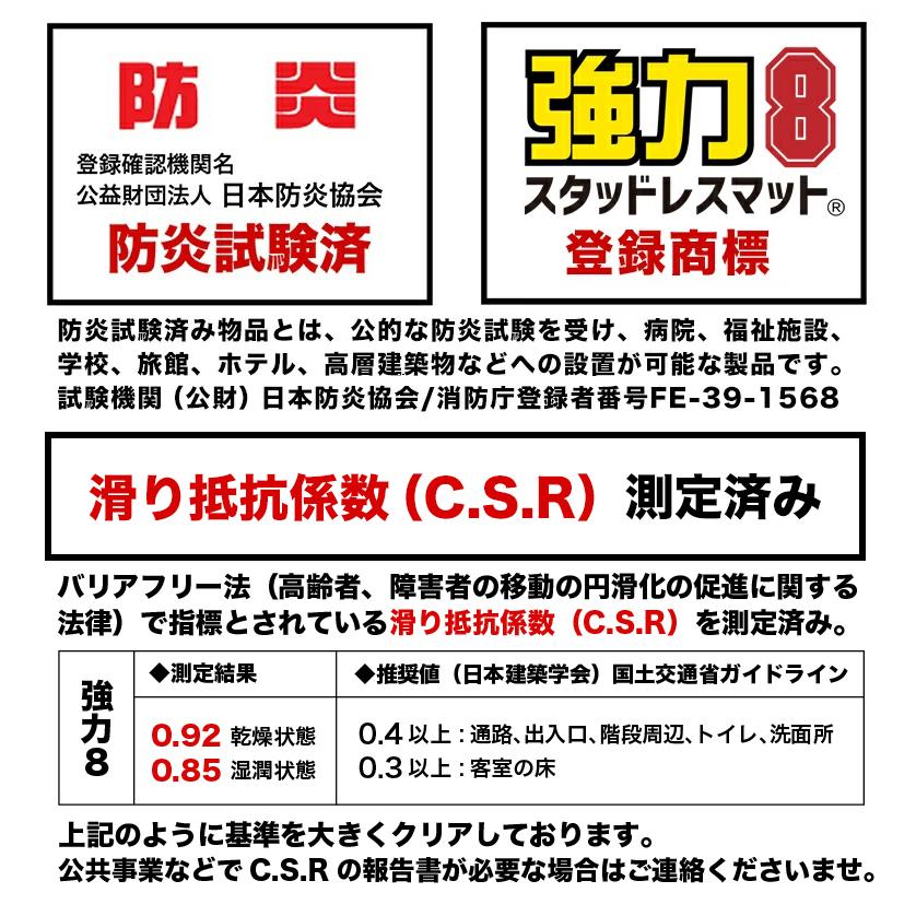 雨の日安心 滑り止めドアマット 120cm×90cm 業務用8mm厚 強力ゴーリキエイト 滑り止めマット グレー｜progolf｜20