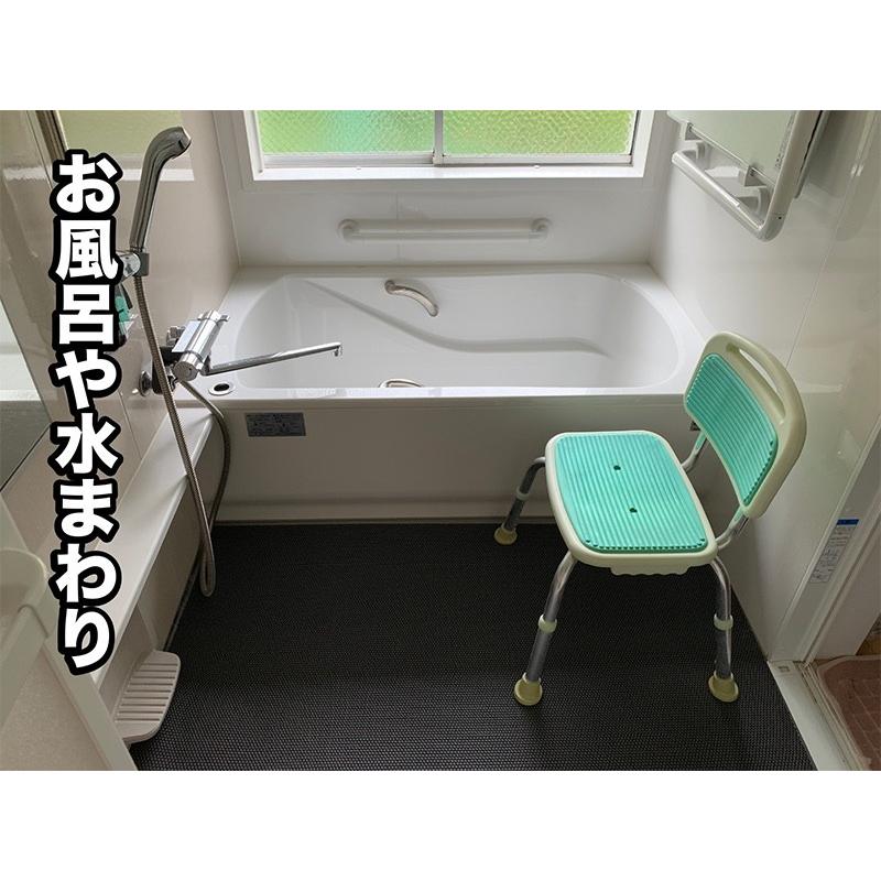 歩行 滑り止めマット スタッドレスマット 90cm×2m 1枚入り グレー 高規格6mm厚 安全用 屋外 屋内 玄関マット ドアマット 通路 廊下 風呂 ノンスリップ | スタッドレスマット | 16