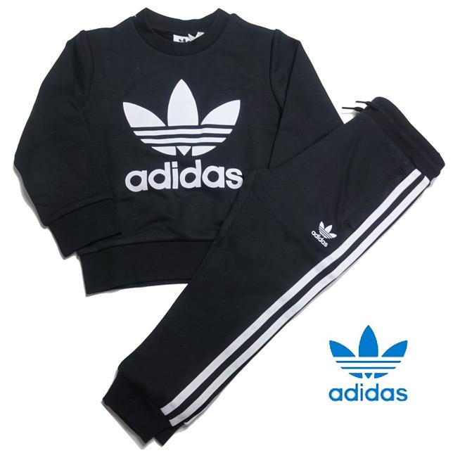 adidas アディダス オリジナルス スウェット セットアップ スウェットクルー パンツ 上下 2点セット キッズ ジュニア GDH39 :adidas185:f-basic 通販 adidas スウェット
