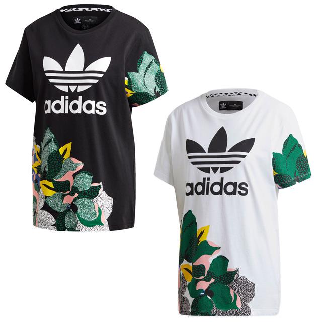 アディダス レディース オリジナルス HER Studio London ルーズ Tシャツ 花柄 トレフォイル TEE adidas IYT76 | adidas Originals | 01