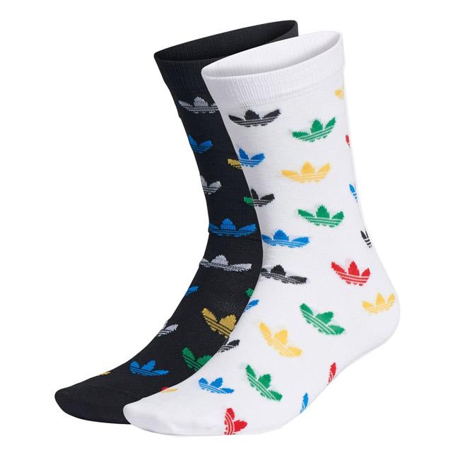 adidas アディダス オリジナルス 靴下 トレフォイルオールオーバー 薄手クルーソックス 2足組 CREW SOCKS 2P ソックス メンズ レディース IZD52 | adidas Originals | 01