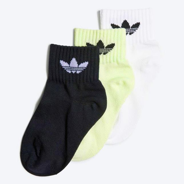 adidas アディダス オリジナルス 靴下 ミッドカット アンクルソックス 3P キッズ ジュニア 子供 IXQ43 | adidas Originals | 01
