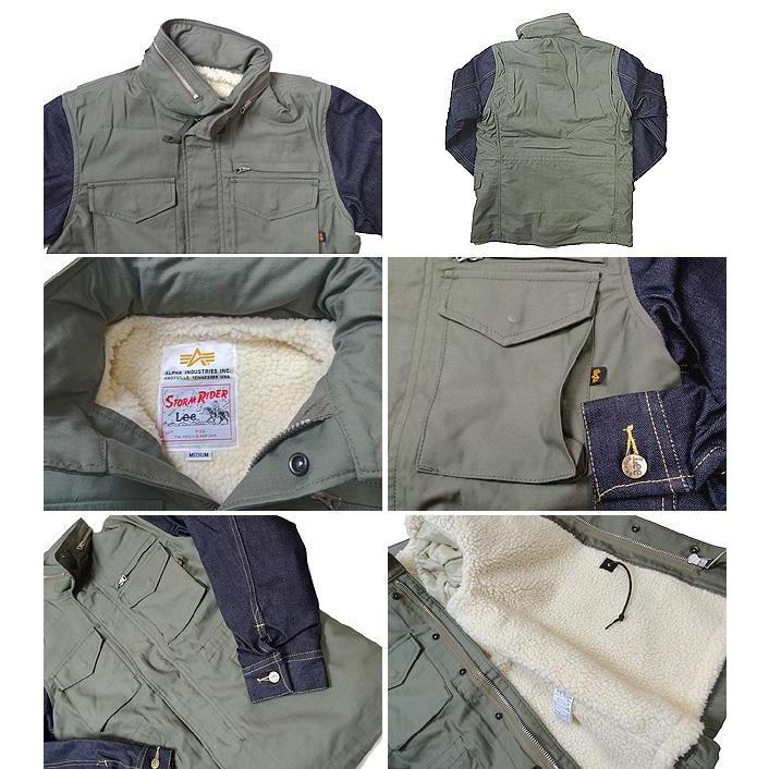 【SALE】 ALPHA ×Lee アルファー コンビネーション M-65 リジット ショートジャケット ミリタリージャケット |  | 02